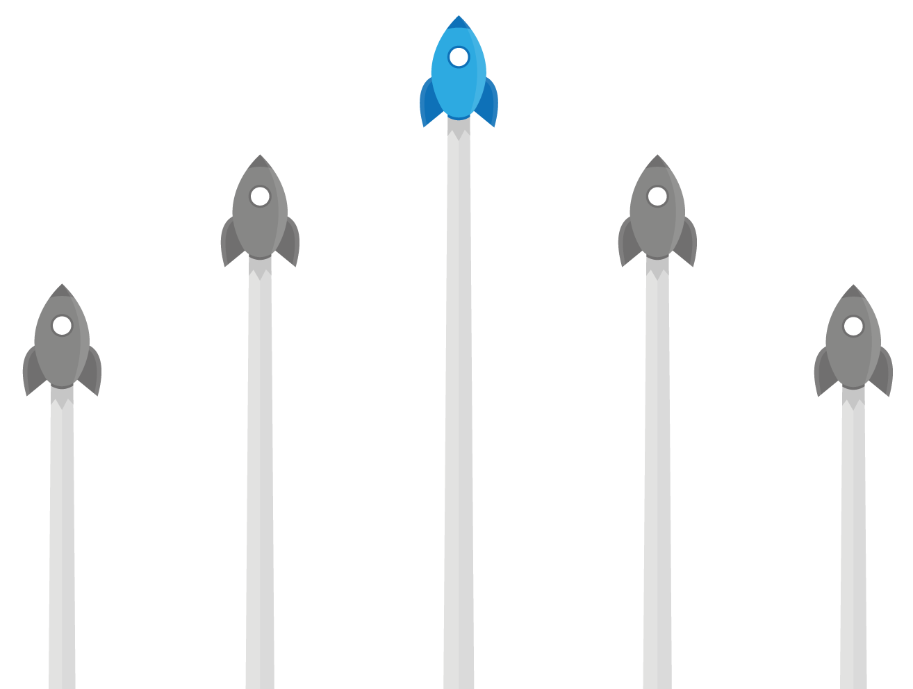 foguetões em corrida